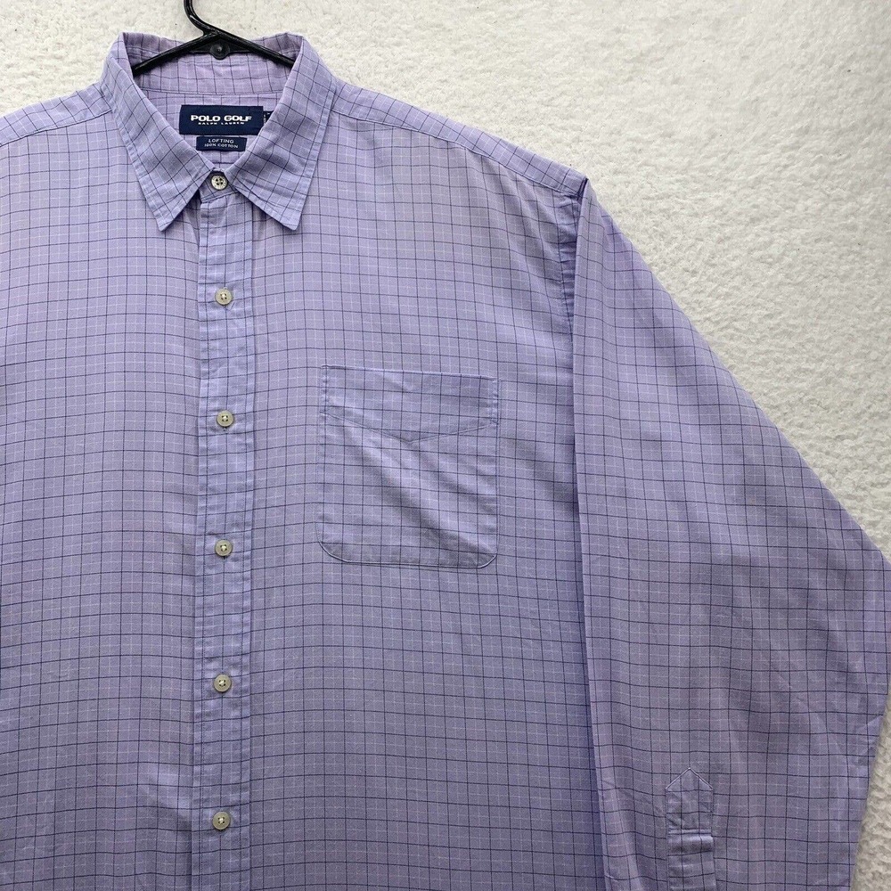 Ralph Lauren Polo Golf Shirt Mens XL X-Large Classic Fit Tattersall Check Preppy - Picture 3 of 13